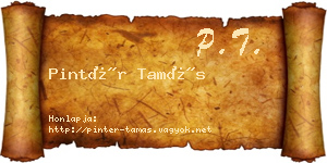 Pintér Tamás névjegykártya