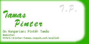 tamas pinter business card